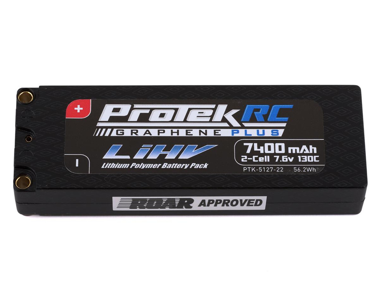 ProTek RC 2S 130C Low IR Si-Graphene + HV LiPo Battery (7.6V/7400mAh) w/5mm Connectors (ROAR Approved)