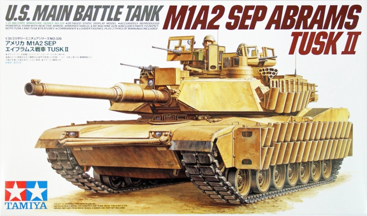 Tamiya 35326 US M1A2 SEP Abrams Tusk II Plastic Model Kit