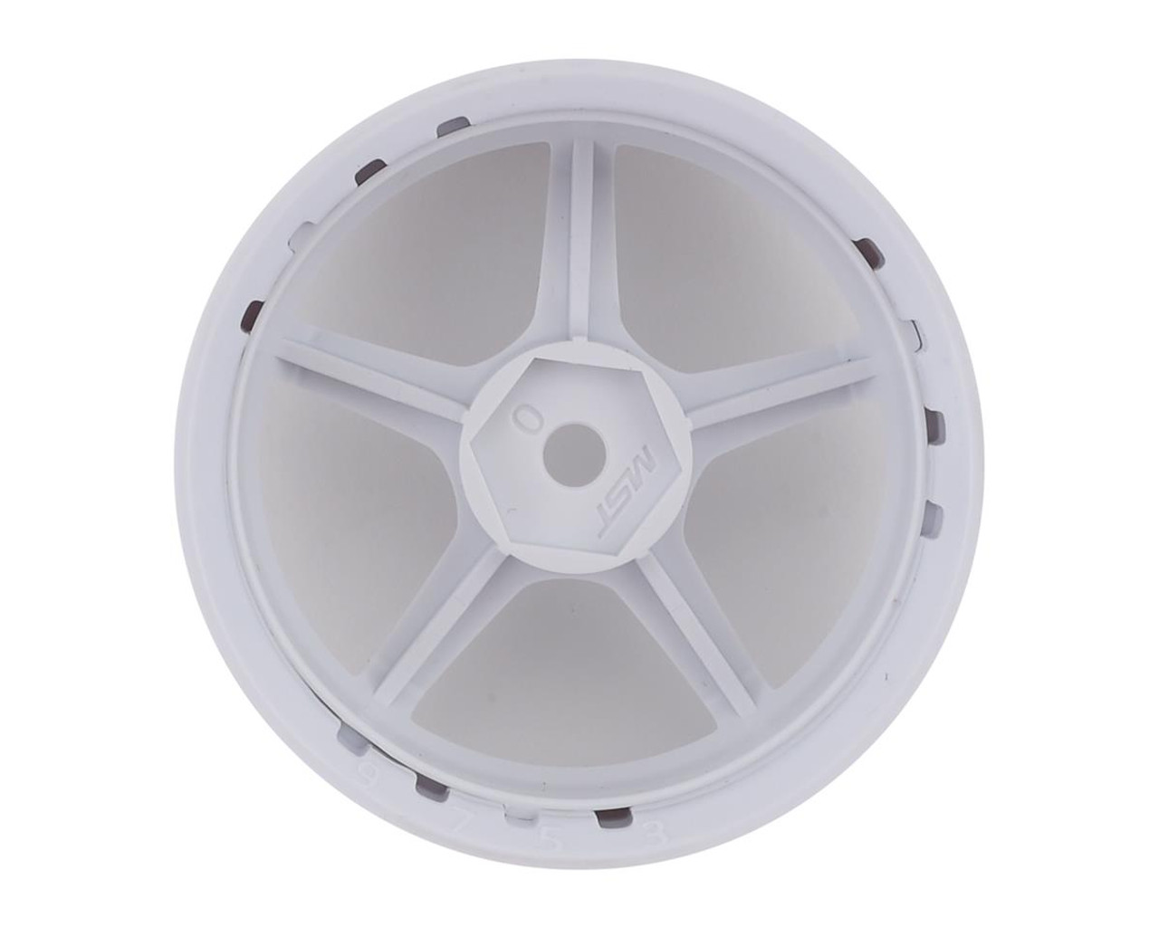 MST GT Wheel Set (White/White) (4) (Offset Changeable)