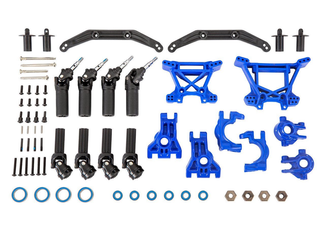 Traxxas 9080X Extreme Heavy Duty Outer Driveline and Suspension Upgrade Kit, Blue