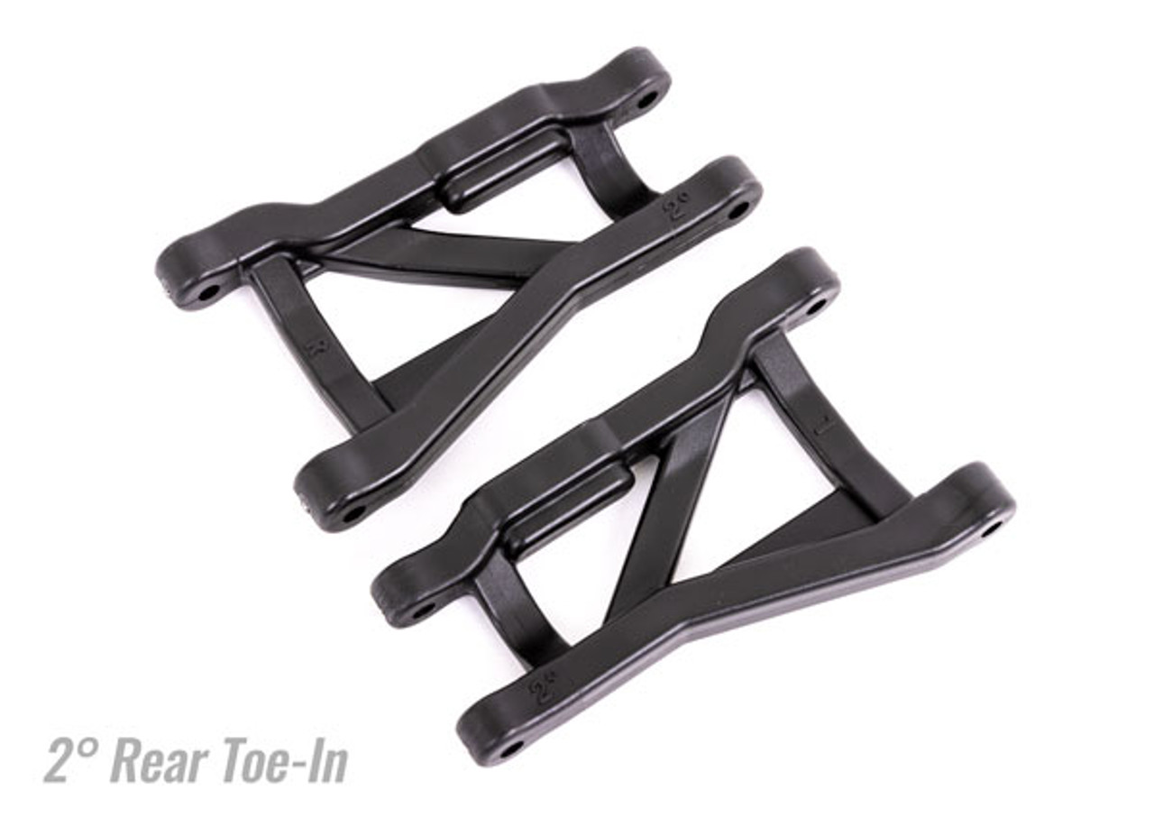 Traxxas 9432 Heavy Duty Rear Left and Right Suspension Arms, 2 Degree Toe Angle, Black