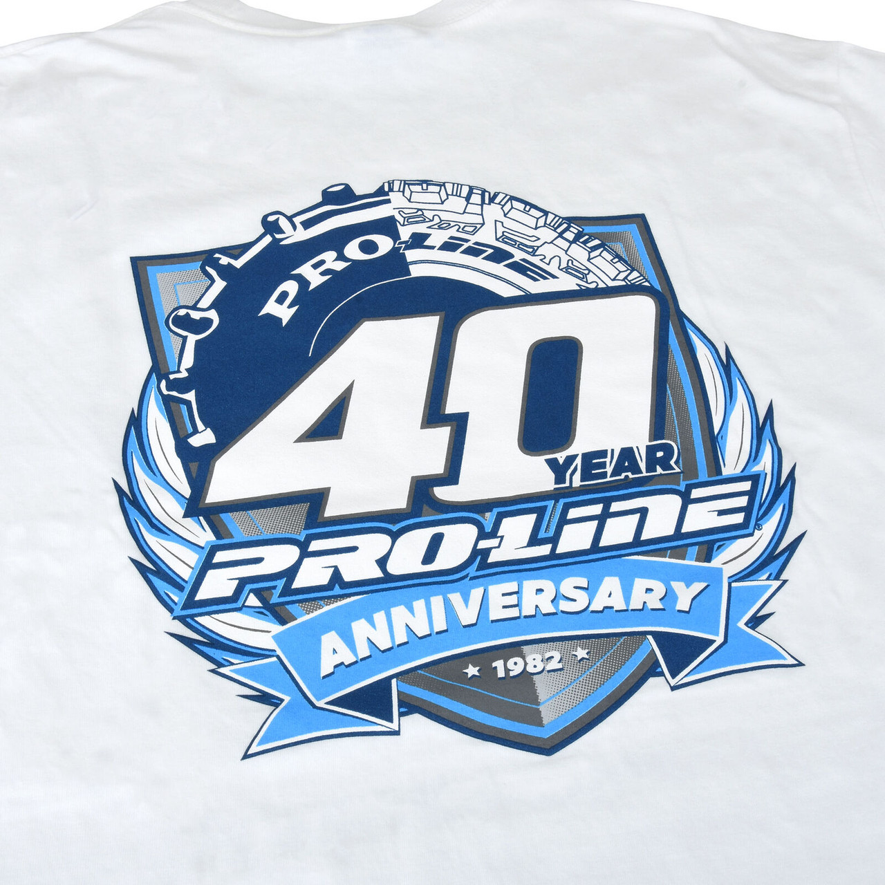 Pro-Line 40th Anniversary White T-Shirt, X-Large