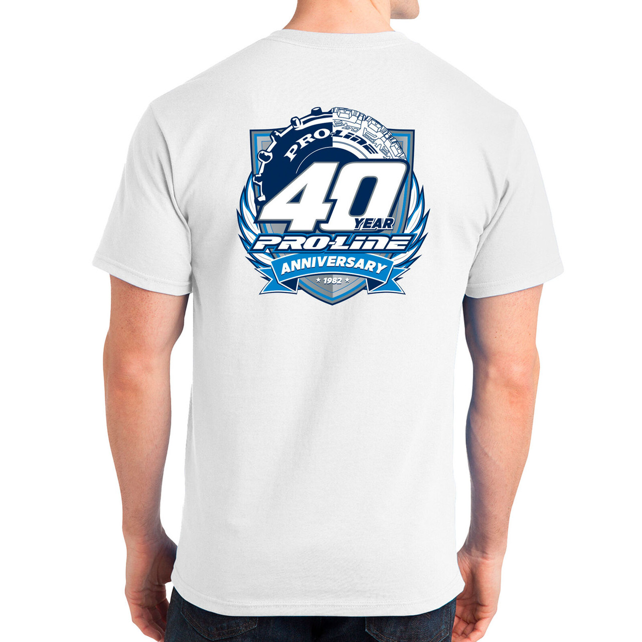 Pro-Line 40th Anniversary White T-Shirt, Medium