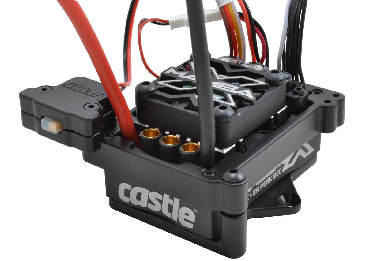 RPM 73762 Black ESC Cage for Castle Mamba X ESC (Black) Bandit, Rustler, Slash, Stampede