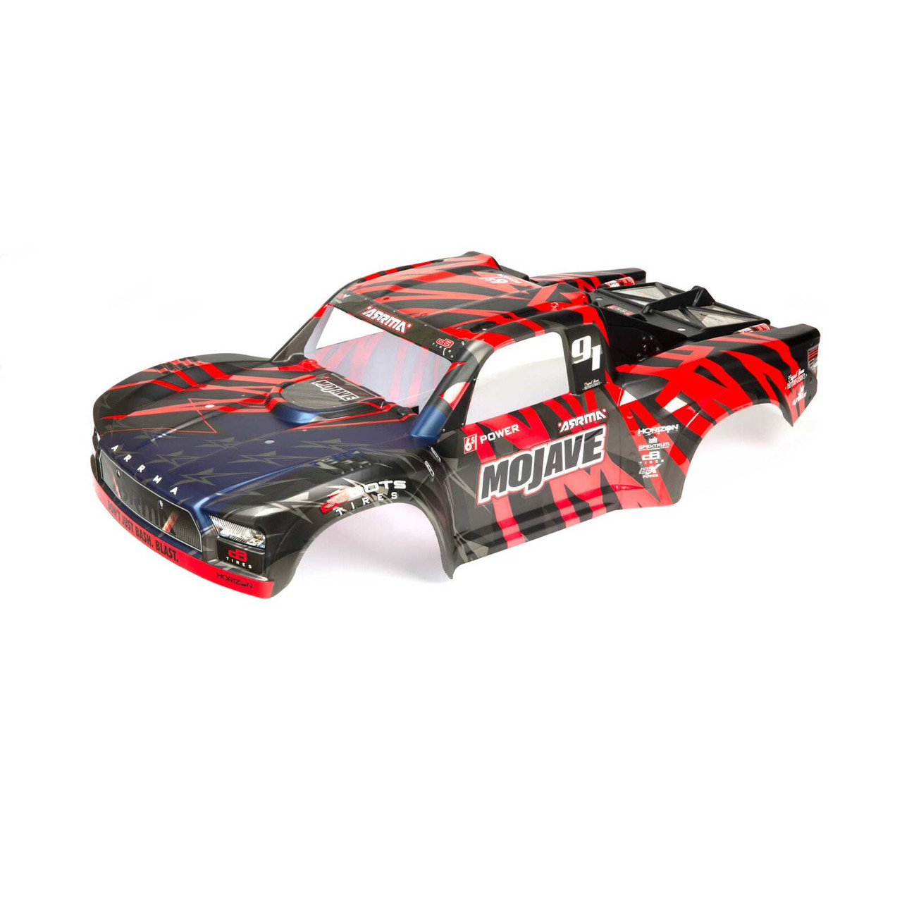 Arrma 411004 MOJAVE 6S BLX Finished Body (Black/Red)