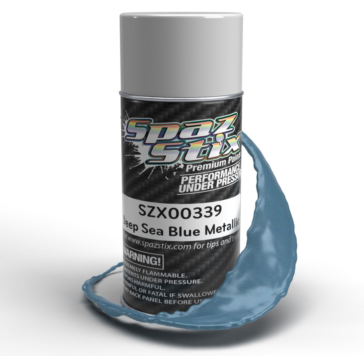 Spaz Stix Deep Sea Blue Metallic Aerosol Paint, 3.5oz Can