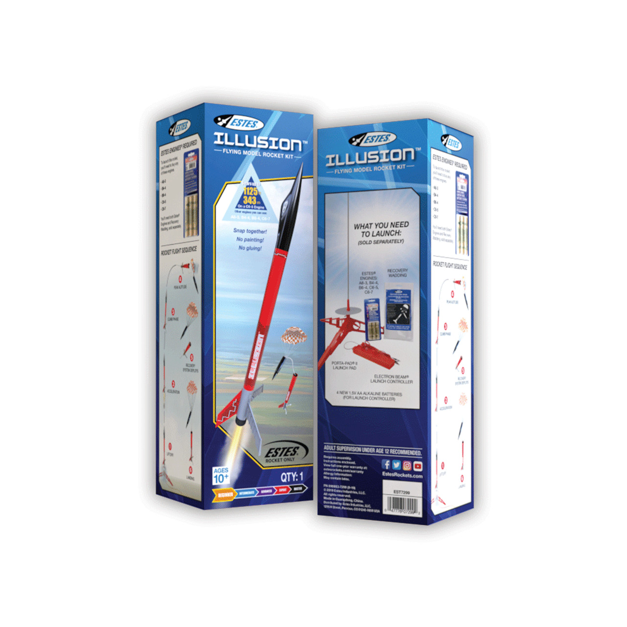 Estes 7299 Illusion Model Rocket Kit, Beginner