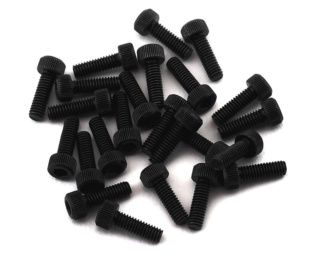 SSD RC 2.5x8mm Cap Head Wheel Hub Screws (Black) (24)