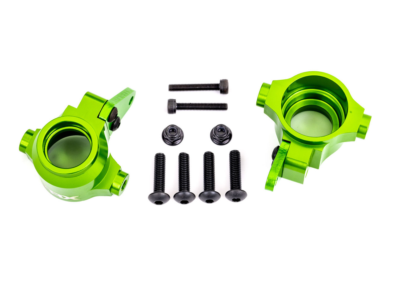 Traxxas 9635G Steering blocks aluminum Green-anodized