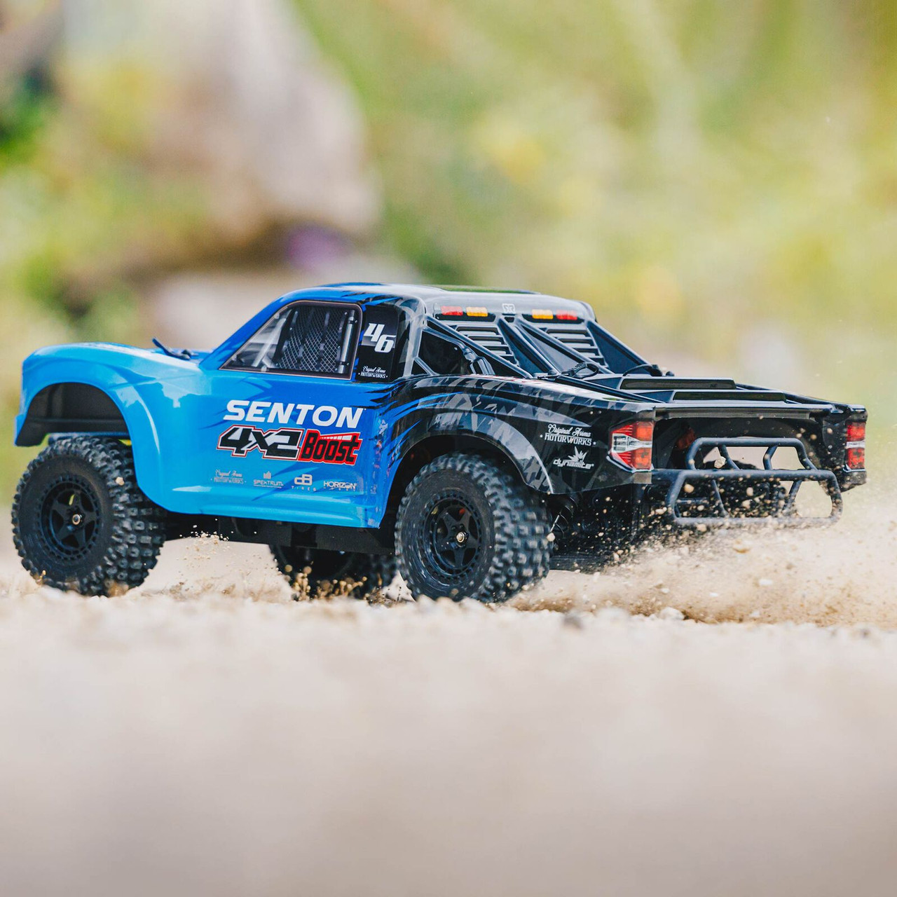 Arrma 1/10 SENTON 4X2 BOOST MEGA 550 Brushed Short Course Truck RTR with Battery & Charger, Blue