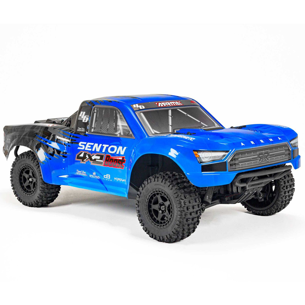 Arrma 1/10 SENTON 4X2 BOOST MEGA 550 Brushed Short Course Truck RTR with Battery & Charger, Blue