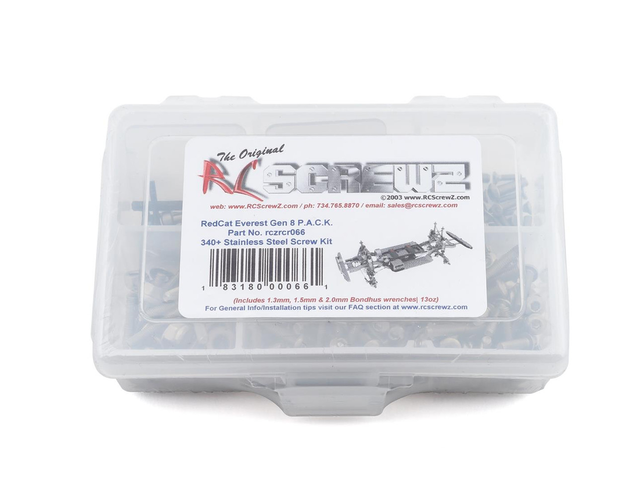 RC Screwz Redcat Racing Gen 8 P.A.C.K. Stainless Steel Screw Kit