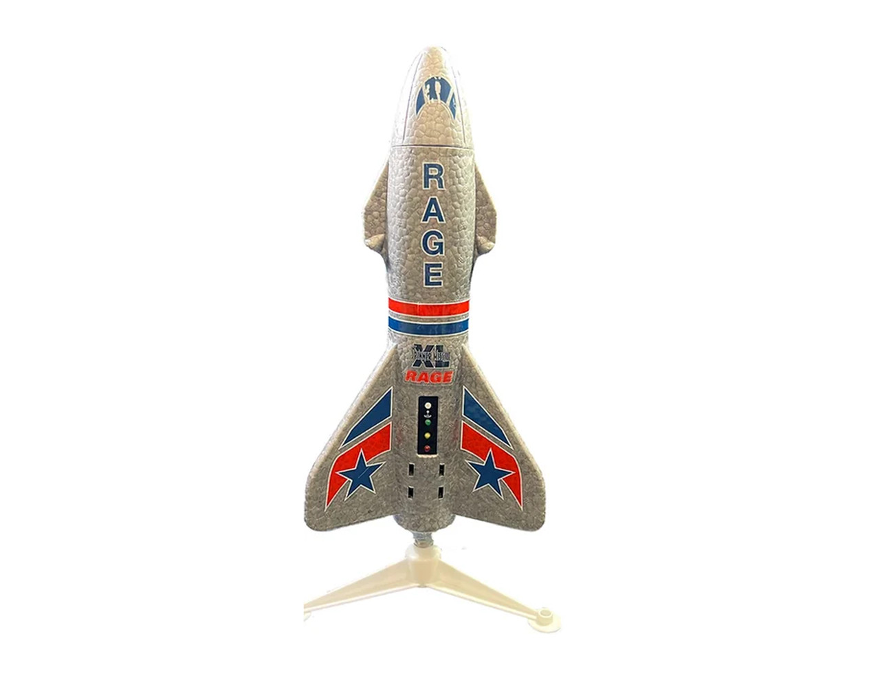 Rage RC Spinner Missile XL Electric Free-Flight Rocket with Parachute & LEDs, Gray
