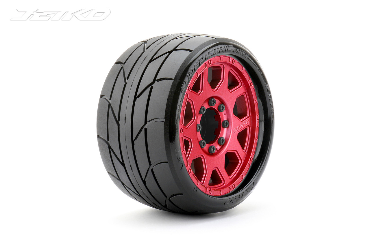 Jetko 1/8 SGT 3.8 EX-Super Sonic, Mounted on Red Claw Rim, Medium