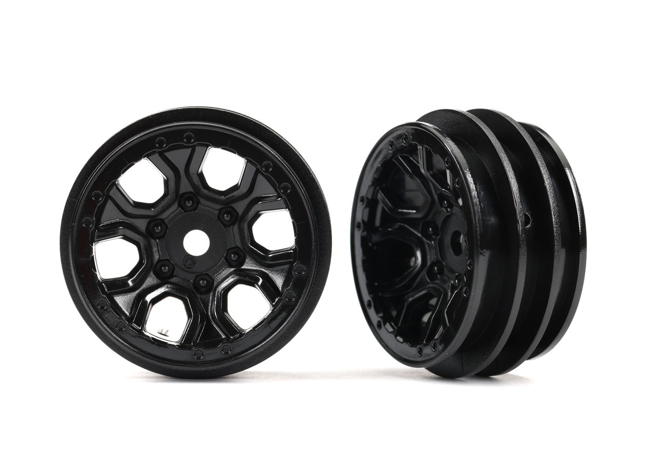 Traxxas 9770 Wheels, 1.0" (black) (2)