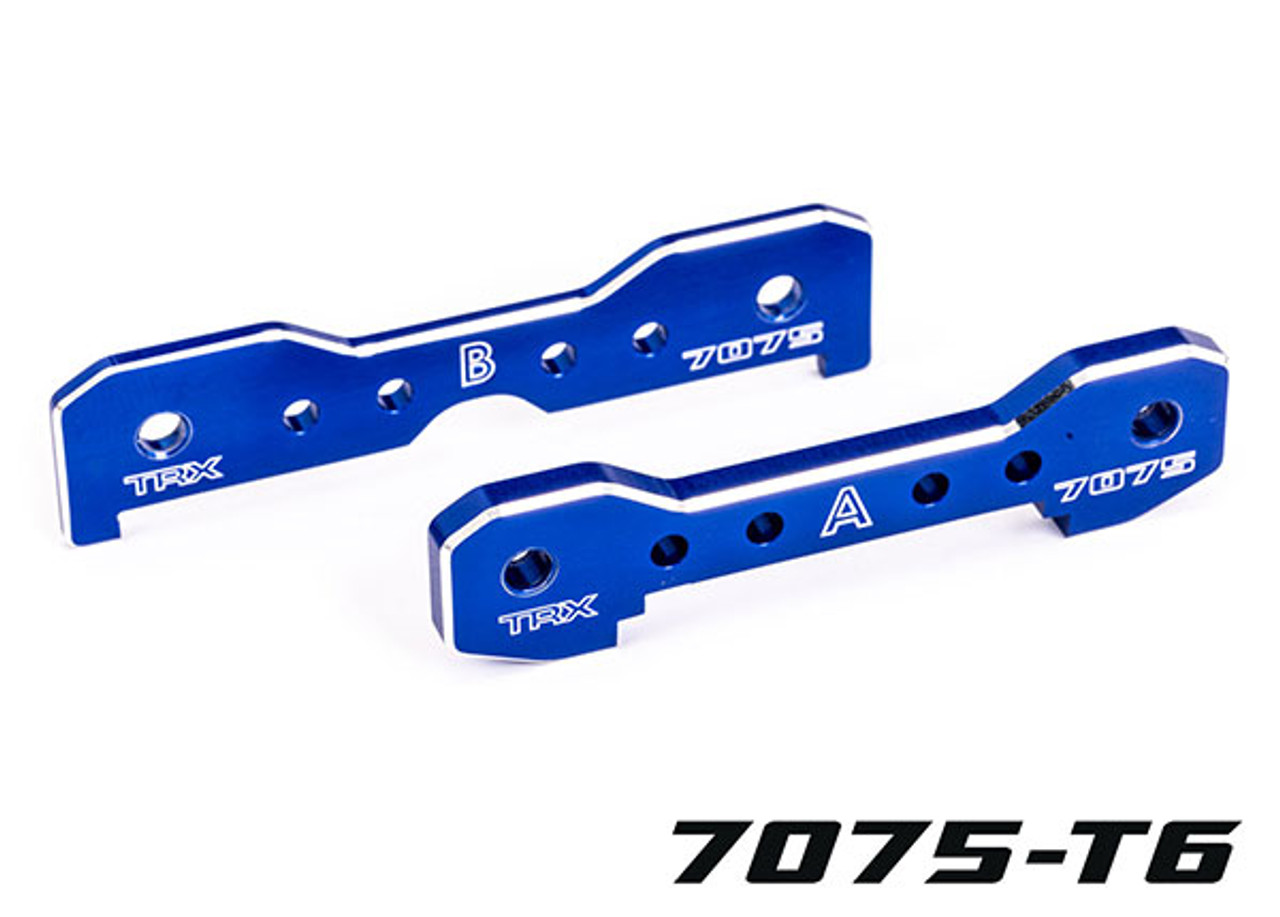 Traxxas 9629 Tie bars, front, 7075-T6 aluminum blue-anodized (Sledge)