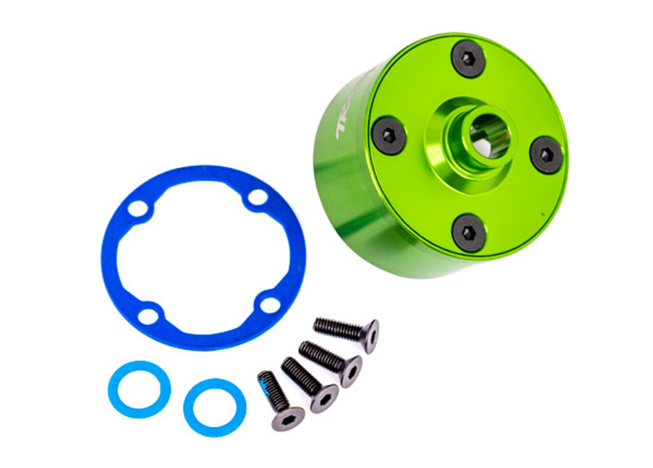 Traxxas 9581G Carrier, differential (aluminum, green-anodized)