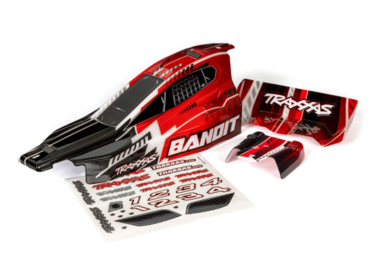 Traxxas 2450 Body, Bandit (also fits Bandit VXL), Black & Red 