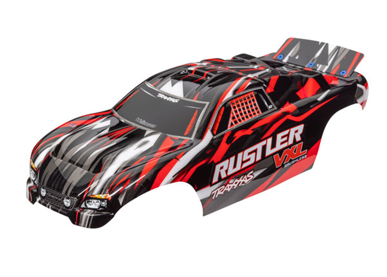 Traxxas 3726 Body, Rustler VXL, Red