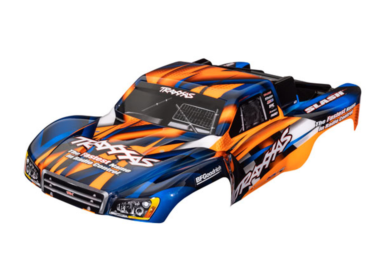 Traxxas 5851T Body, Slash 2WD (also fits Slash VXL & Slash 4X4), Orange/Blue