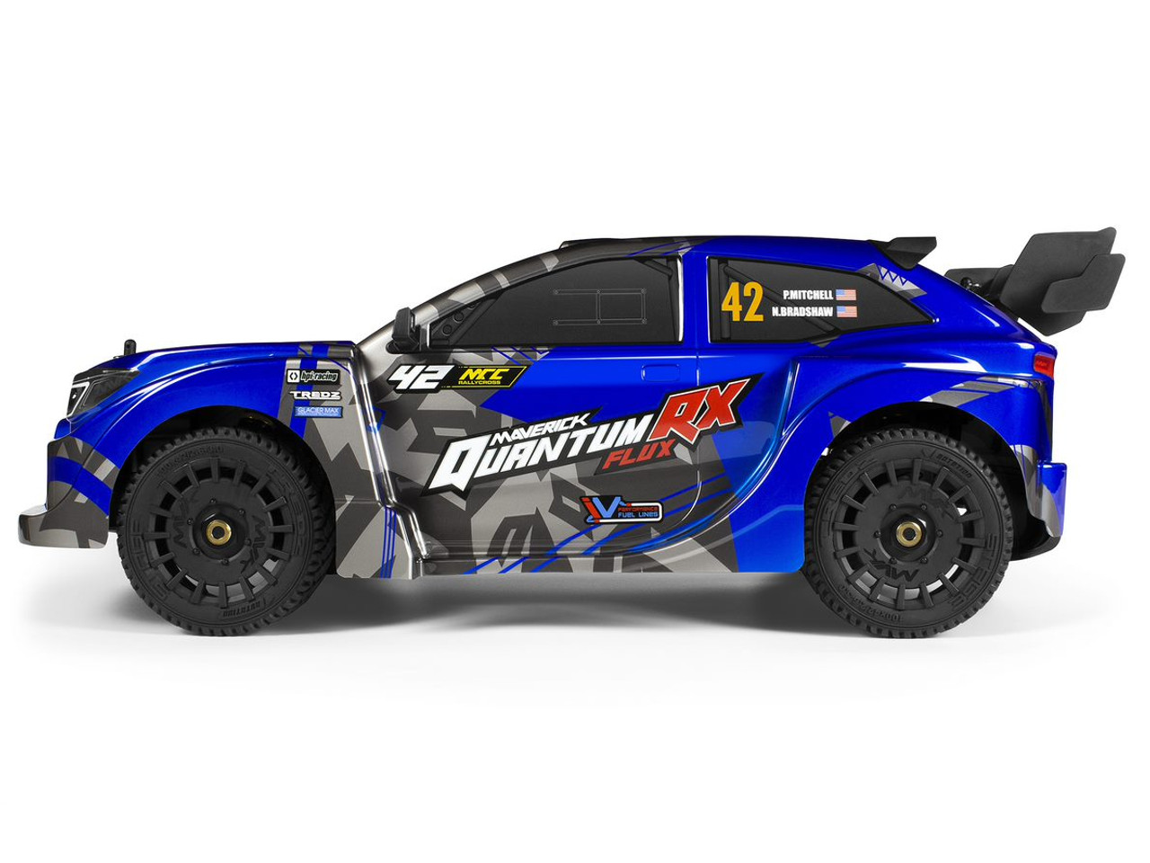 Maverick QuantumRX FLUX 1/8 RTR 4WD Brushless Rally Car, Blue