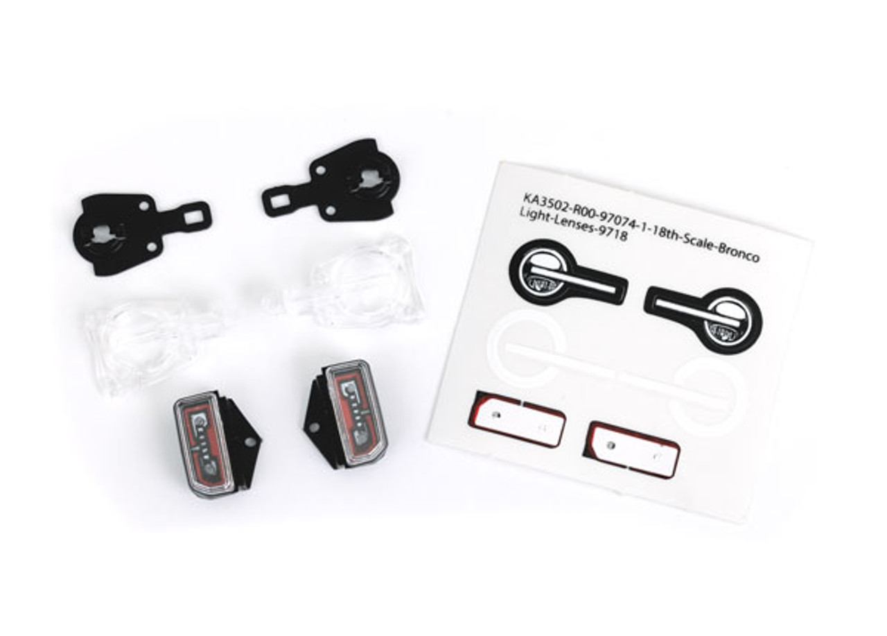 Traxxas 9718 LED lenses, body, front & rear (complete set) (fits 9711 Bronco body)