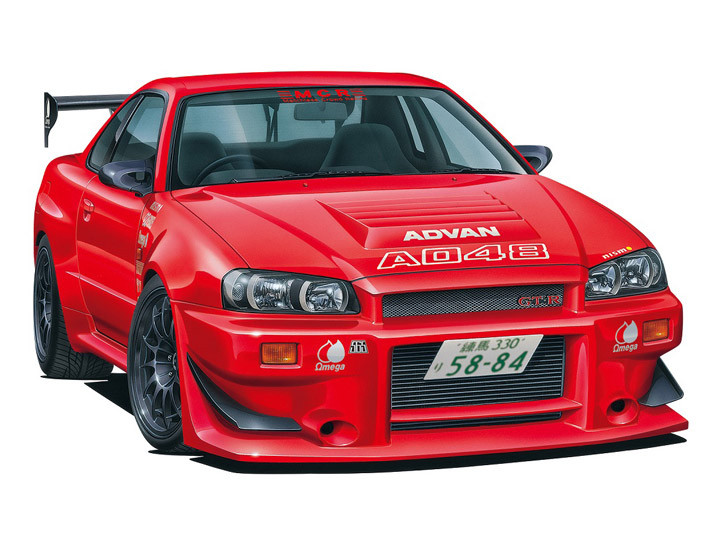 Aoshima 1/24 MCR BNR34 Skyline GT-R '02 (Nissan) Model Kit - Small