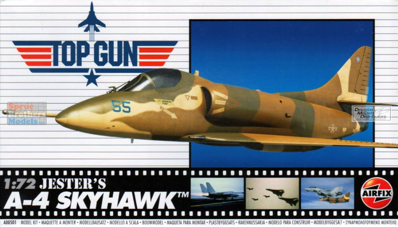 Airfix 1/72 Top Gun: Jester's A4 Skyhawk Fighter (D) Model Kit