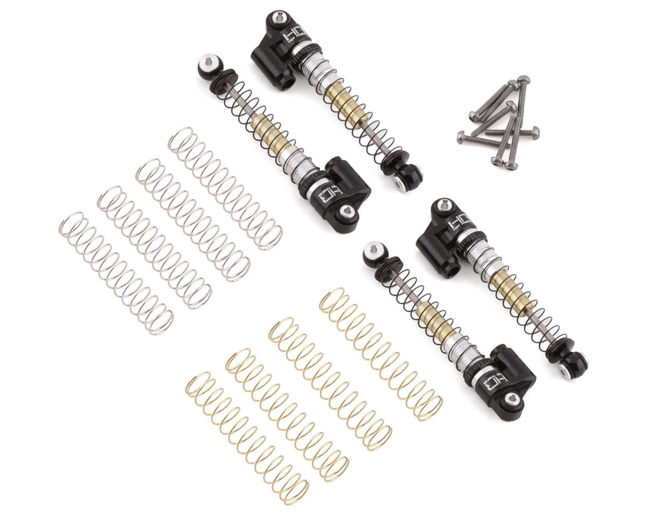 Hot Racing Aluminum Threaded Tele Shocks Set (4): SCX24