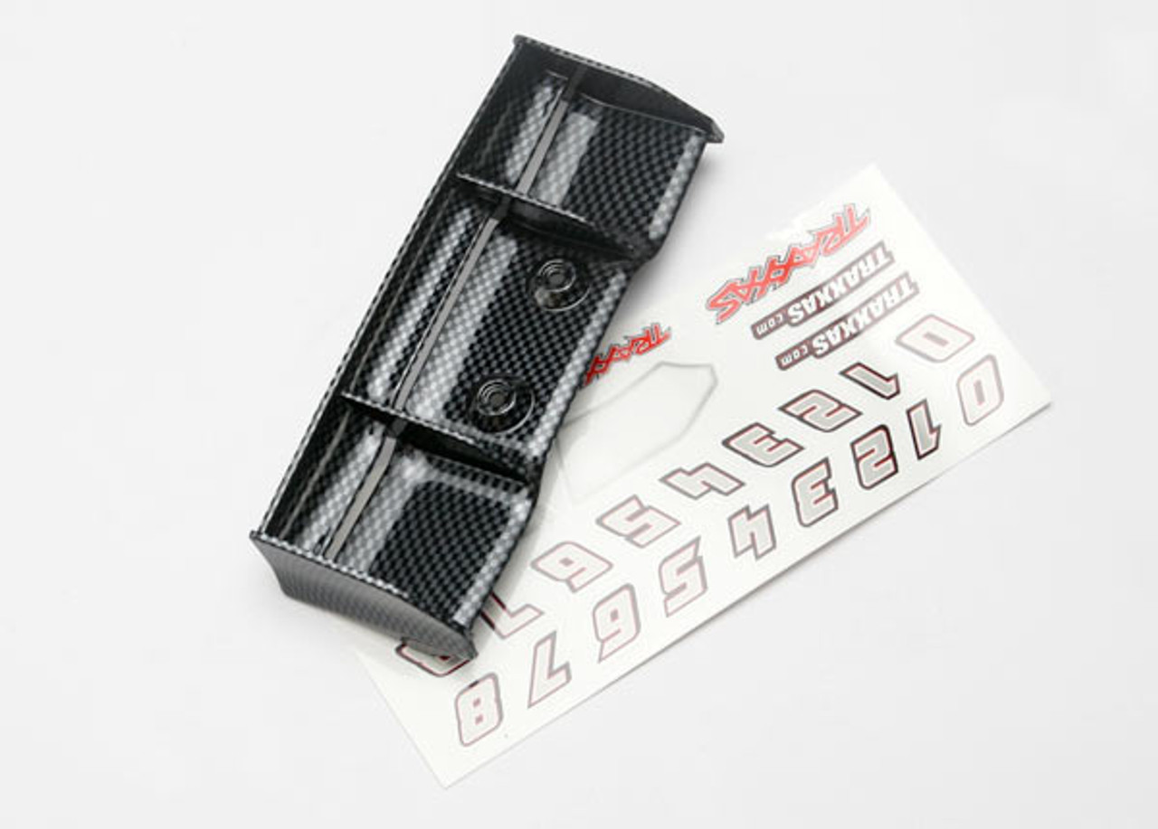 Traxxas 7122G 1/16 E-Revo Wing w/Decal Sheet (Exo-Carbon Finish)