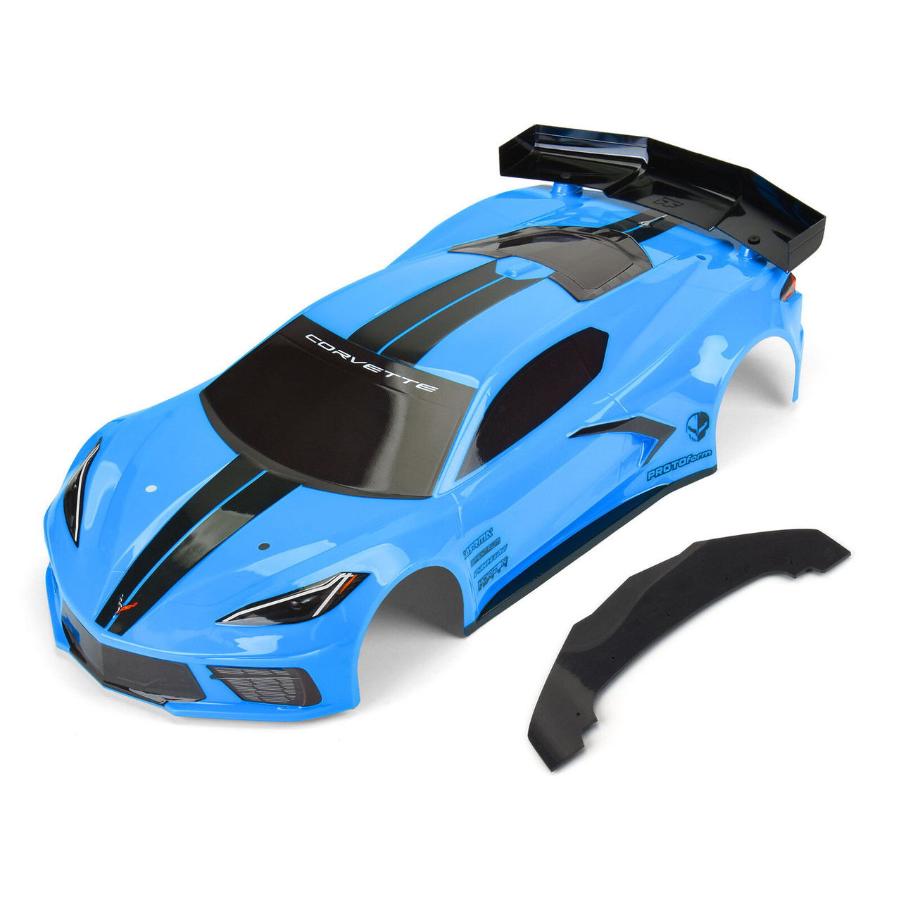 Protoform 1577-13 1/7 Chevrolet Corvette C8 Painted Body (Rapid Blue): Felony