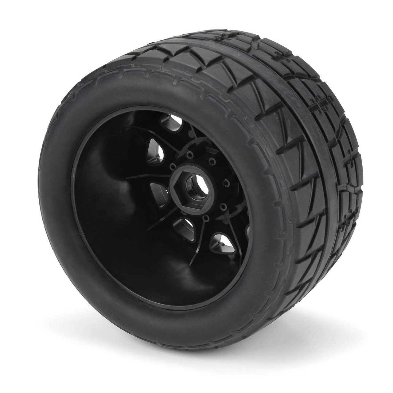 Proline 1020-610 1/8 Menace HP BELTED Fr/Rr 3.8" MT Tires Mounted 17mm Black Raid