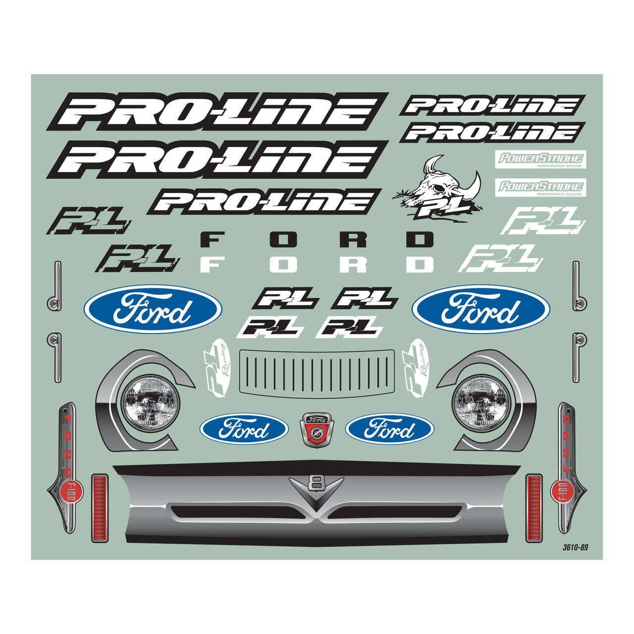 Proline 3611-17 1/5 Pre-Cut 1956 Ford F-100 Clear Body: Kraton 8S