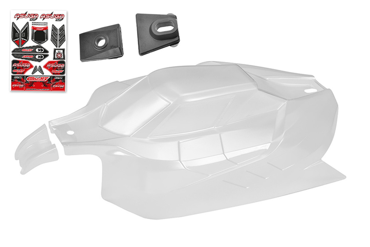 Team Corally Polycarbonate Body, Asuga XLR, Clear, Cut