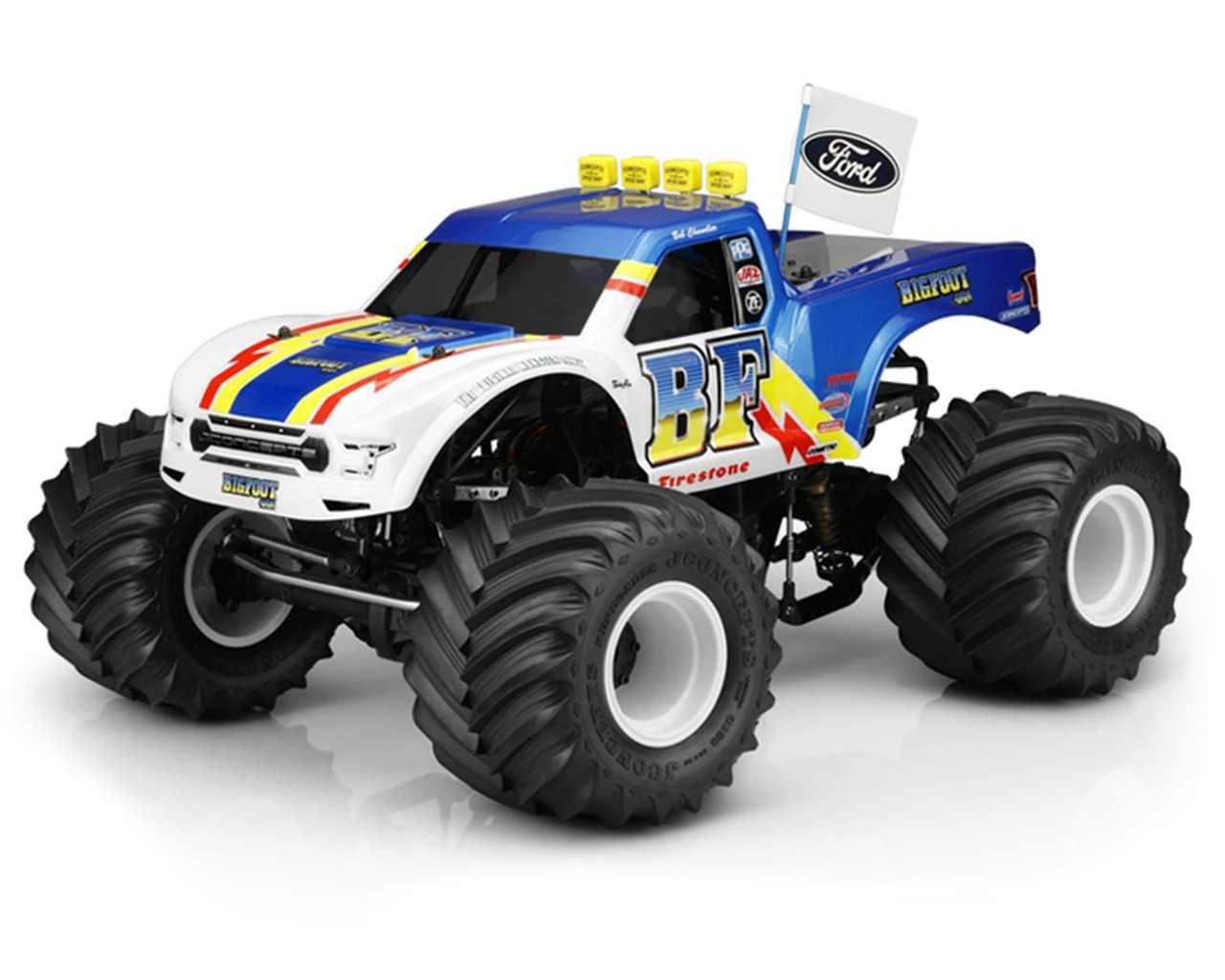JConcepts 2020 Ford Raptor, BF Power Logo MT Clear Body, Fits Losi LMT / Axial SMT10