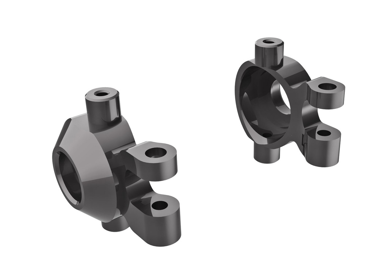 Traxxas 9737-GRAY Steering blocks, 6061-T6 aluminum (dark titanium-anodized)