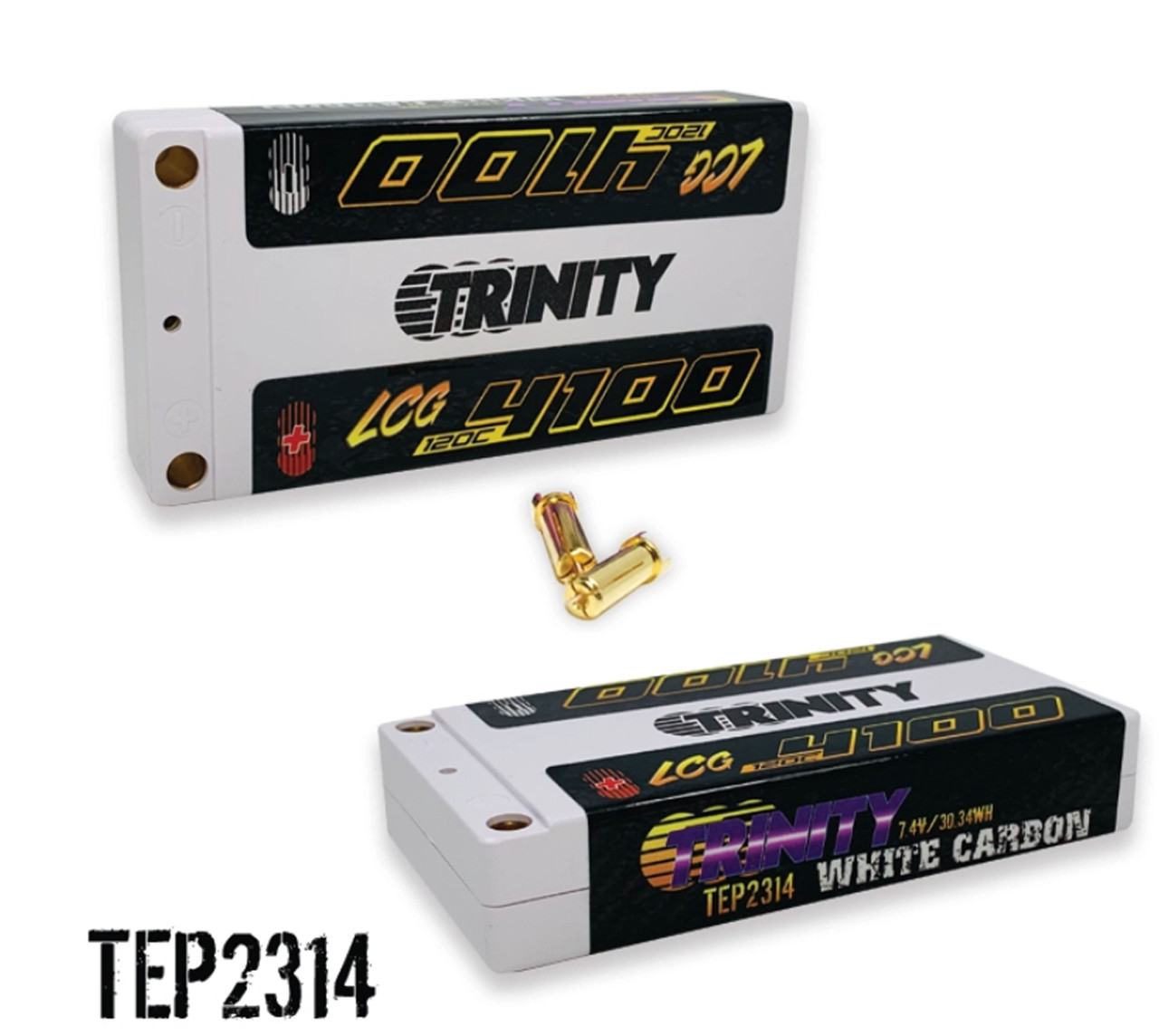 Team Trinity 2s 7.4v 4100mah 130c LCG w/5mm Bullets