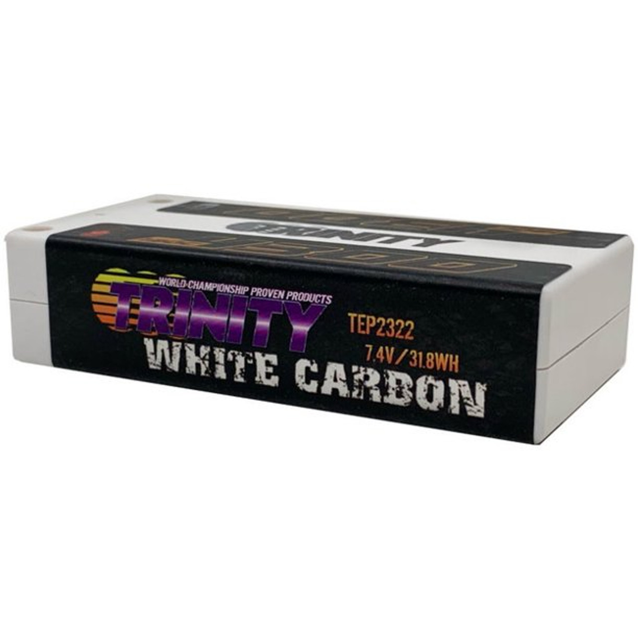 Team Trinity 7.4v 4300mAh 130c White Carbon Shorty w/ 5mm Bullets