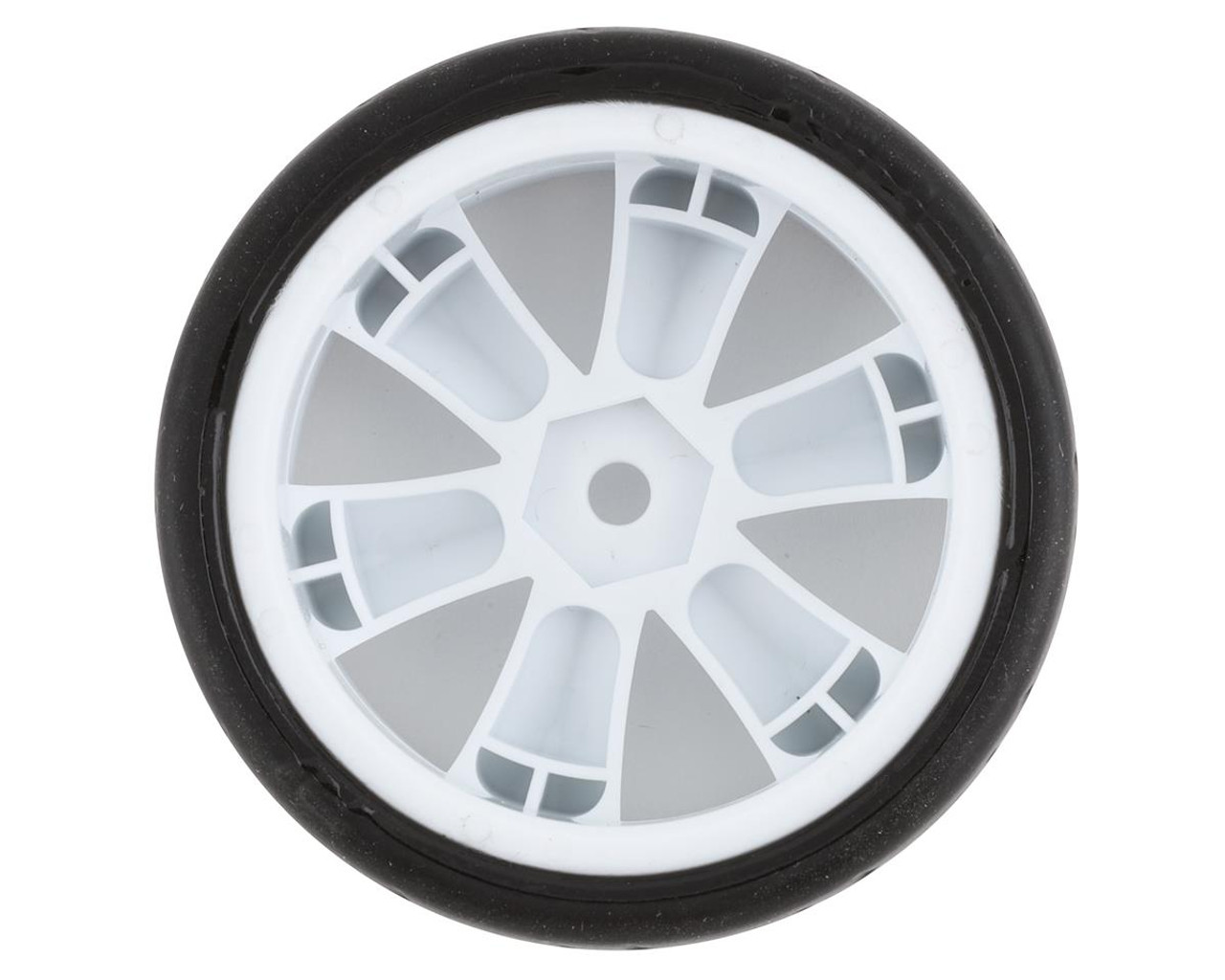 Gravity RC USGT non belted pre glued tires ( edge wheel, white) 