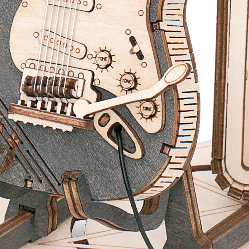 ROKR Electric Guitar Model 3D Wooden Puzzle TG605K - Small