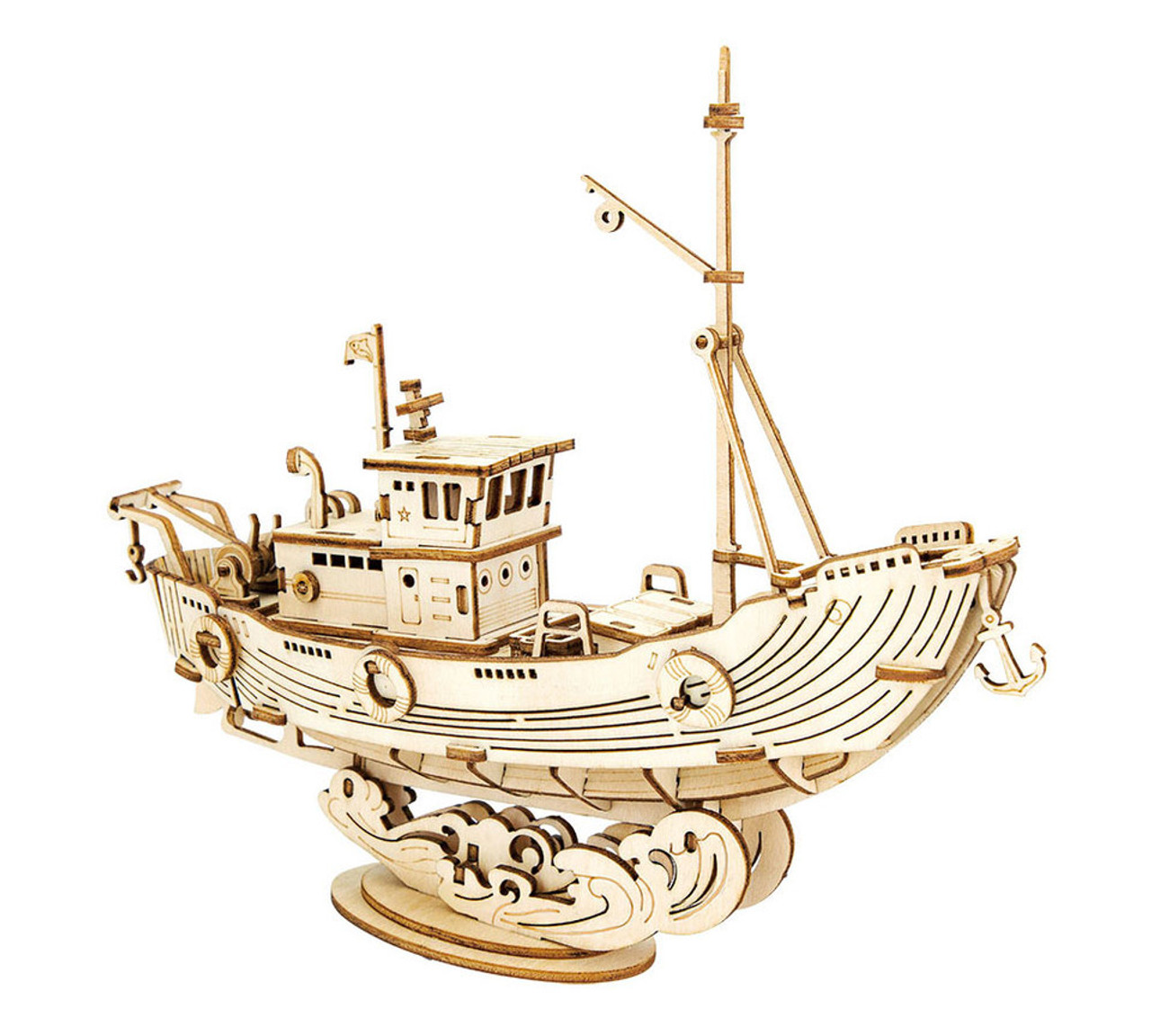 Rolife Classic 3D Wood Puzzles; Fishing Ship TG308