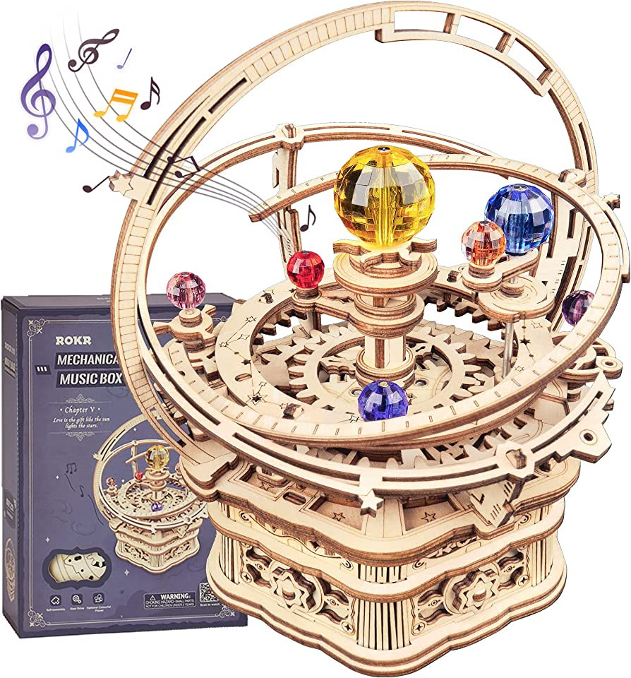 ROKR Starry Night Orrery Mechanical Music Box AMK51 - Small