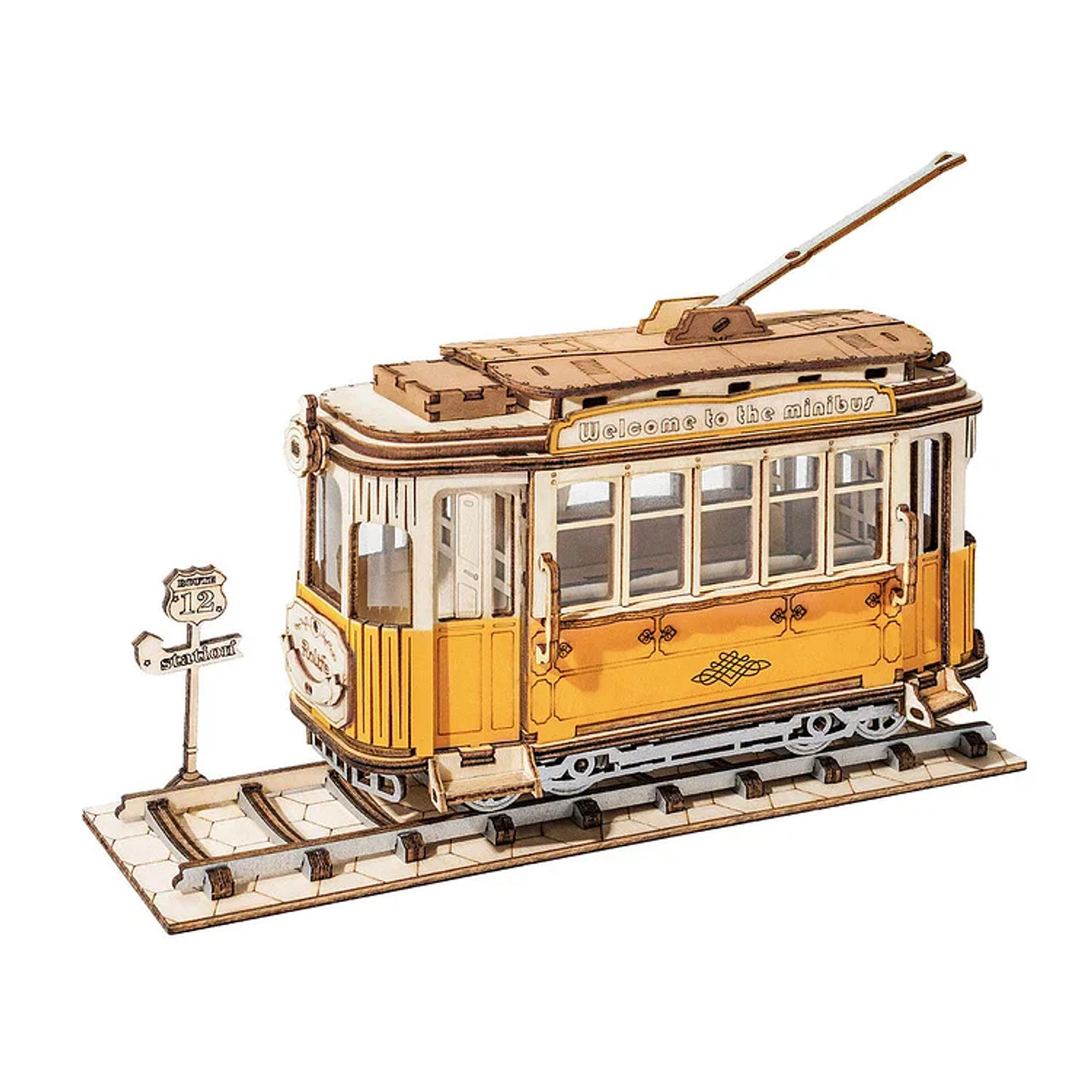 Rolife Retro Tramcar 3D Wooden Puzzle TG505