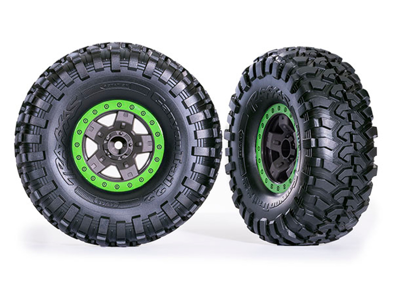 Traxxas 8181-GRN TRX-4 Sport Beadlock Style Wheels and Canyon