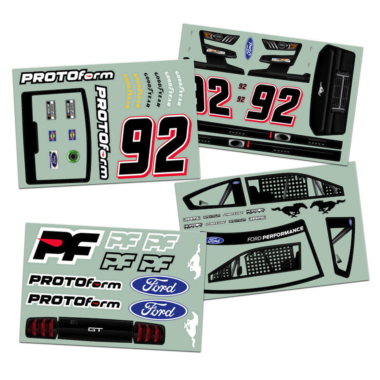 Protoform 1587-00 1/7 2022 NASCAR Cup Series Ford Mustang Clear Body: Infraction 6S