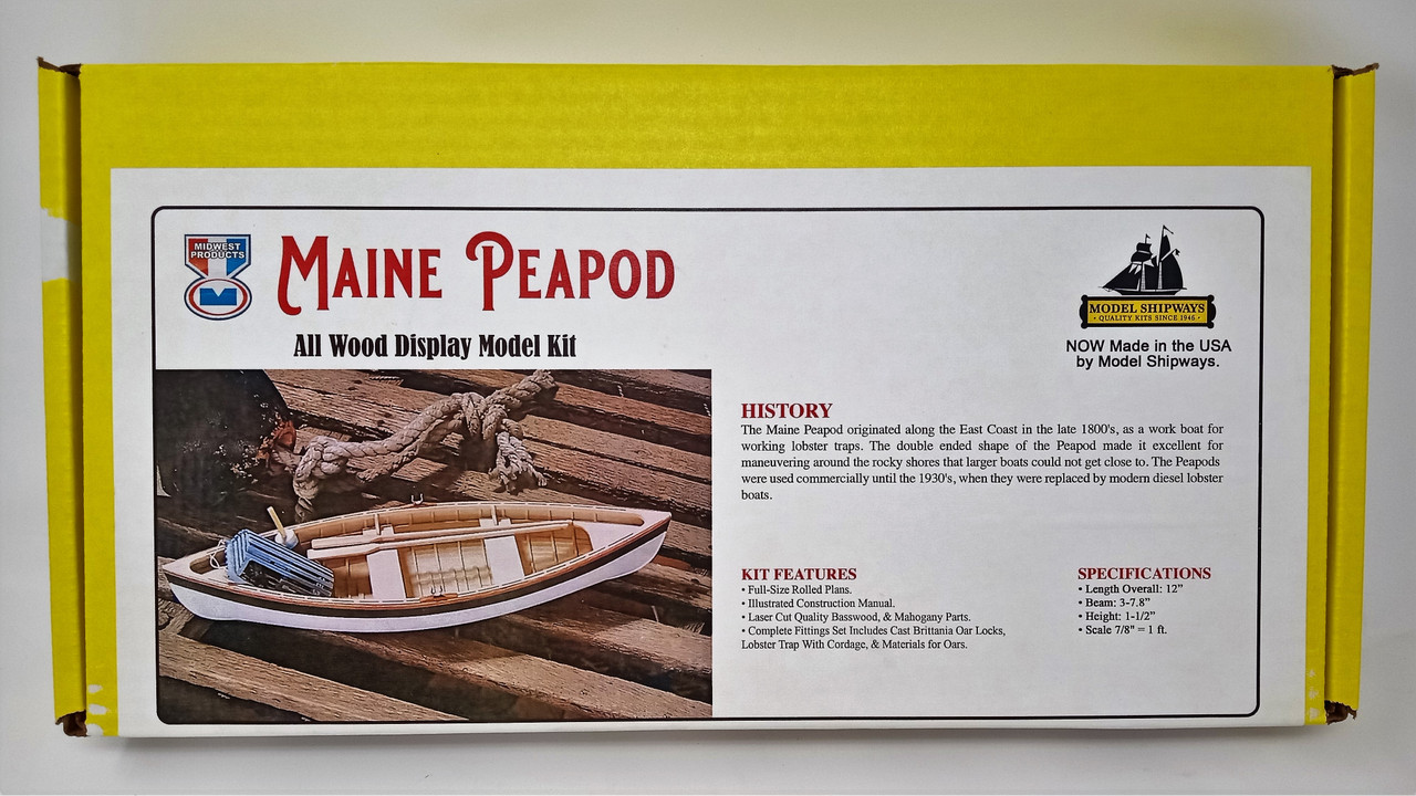 Model Shipways Midwest Maine Peapod 1:10 Wood Display Model Kit