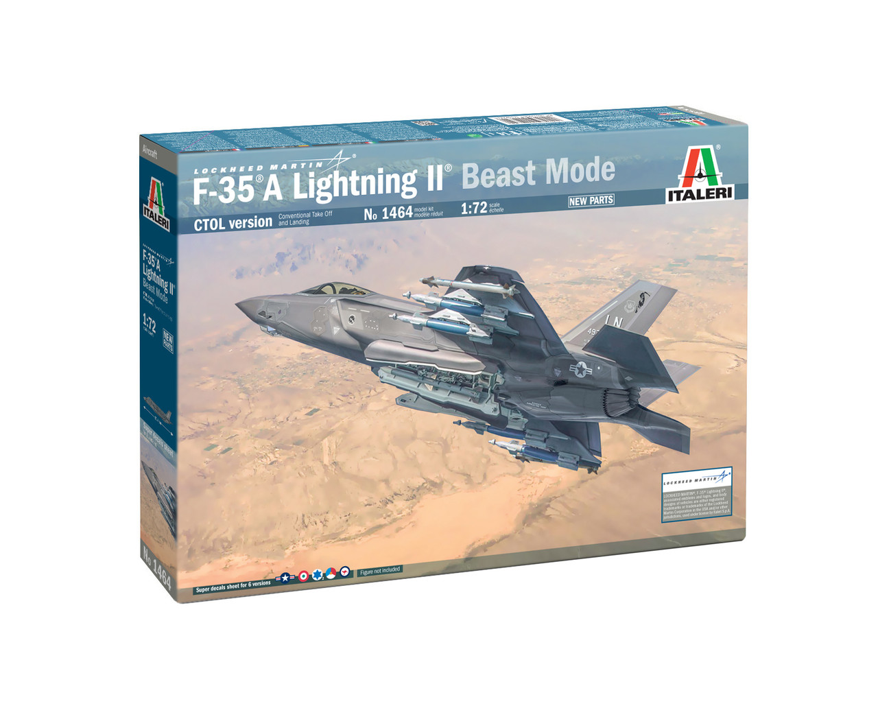 Italeri 551464 1:72 F-35A Lightning II (Beast Mode) Model Kit