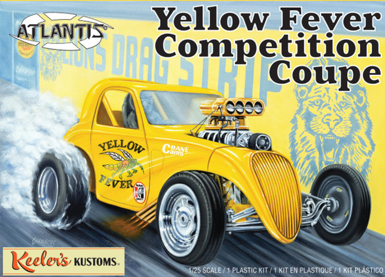 Atlantis Yellow Fever Competition Coupe Fiat, Keelers Kustoms 1/25 Plastic Model Kit