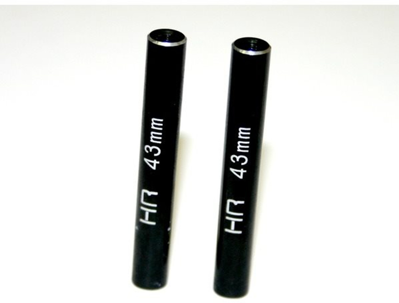 Hot Racing Aluminum Standoff Post Link 6x43mm w/ M3 Threads, Black, 2pcs