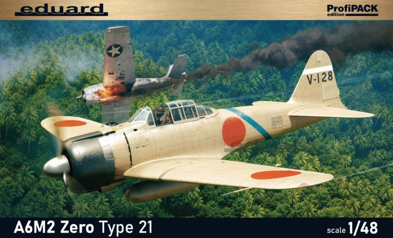 Eduard 82212 1/48 WWII A6M2 Zero Type 21 IJN Fighter (Profi-Pack Plastic Kit)